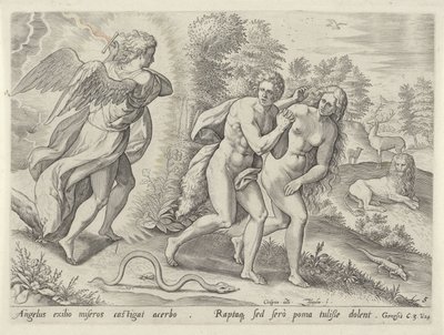 Verdrijving uit het Paradijs door Johann Sadeler (I)