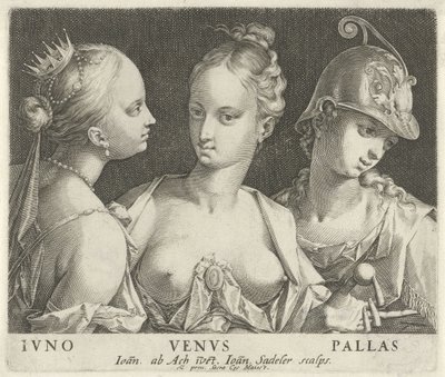 Juno, Venus en Minerva door Johann Sadeler (I)