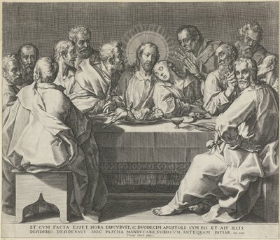 Laatste Avondmaal door Johann Sadeler (I)