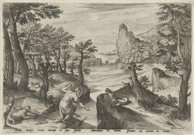 Narcissus door Johann Sadeler (I)