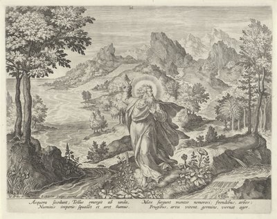 Schepping van de aarde door Johann Sadeler (I)