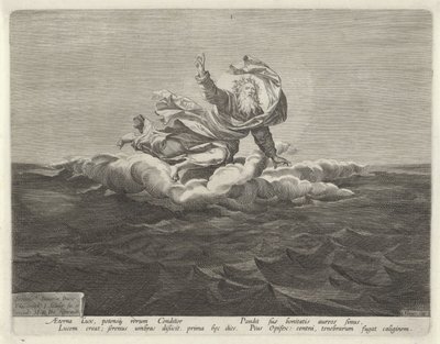 Schepping van licht en duisternis door Johann Sadeler (I)