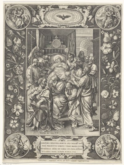 Sterfbed van Maria door Johann Sadeler (I)