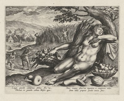 Zomer. De vier seizoenen (series title) door Johann Sadeler (I)