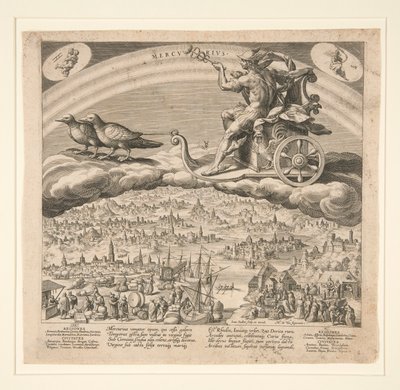 Mercurius, uit een serie van de zeven planeten door Johann Sadeler I