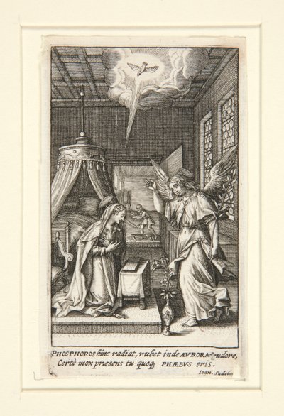 De annunciatie door Johann Sadeler I