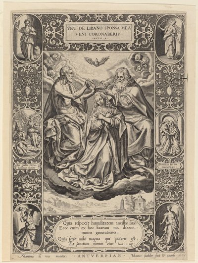 De Kroning van de Maagd door Johann Sadeler I