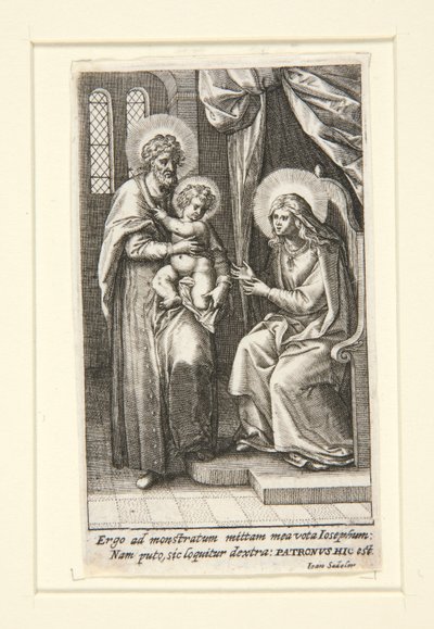 De Heilige Familie door Johann Sadeler I