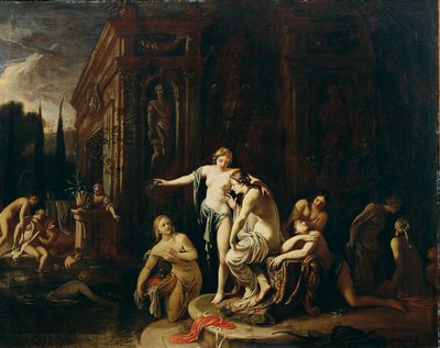 Diana en Kallisto in het Bad door Johann Spillenberger