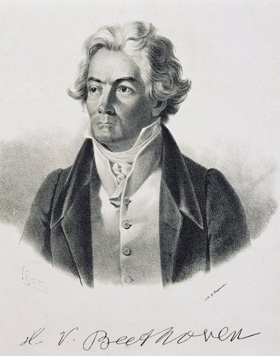Portret van Ludwig van Beethoven door Johann Stephan Decker