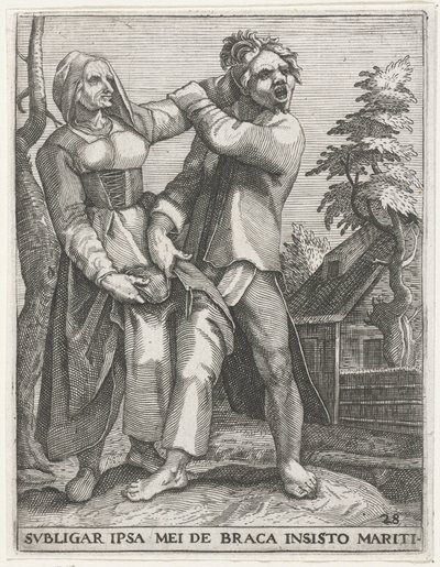 Strijd om de broek door Johann Theodor de Bry