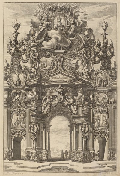 Triomfboog voor Hendrik II door Johann Ulrich Kraus, after Peter Schubert von Ehrenberg