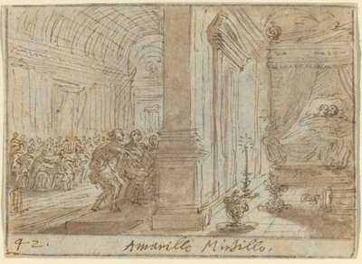 Amarilli en Mirtillo, 1640 door Johann Wilhelm Baur