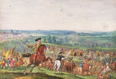 Koning Gustaaf Adolf bij de Slag bij Lützen door Johann Wilhelm Baur