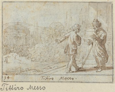 Titiro en Messo, 1640 door Johann Wilhelm Baur