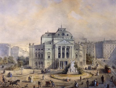 Volks Theater, Wenen door Johann Wilhelm Frey