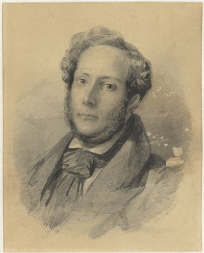 Zelfportret van Johann Wilhelm Kaiser (I) door Johann Wilhelm Kaiser (I)