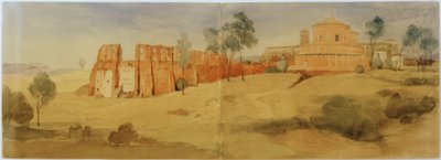 Uitzicht op Santa Costanza door Johann Wilhelm Schirmer