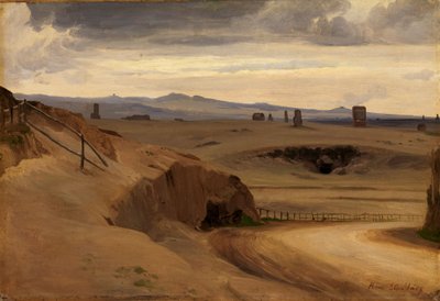 Gezicht op de Romeinse Campagna door Johann Wilhelm Schirmer