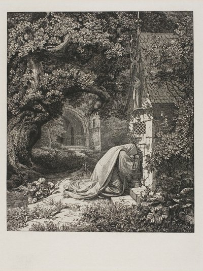 De Biddende Non door Johann Wilhelm Schirmer