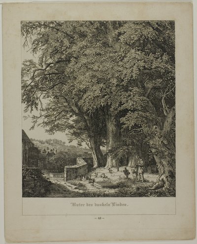 Onder de lommerrijke lindeboom door Johann Wilhelm Schirmer
