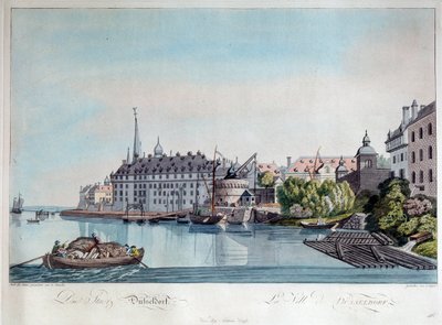 Gezicht op Düsseldorf voor het Franse bombardement op 6 oktober 1794, 1798 door Johann Ziegler