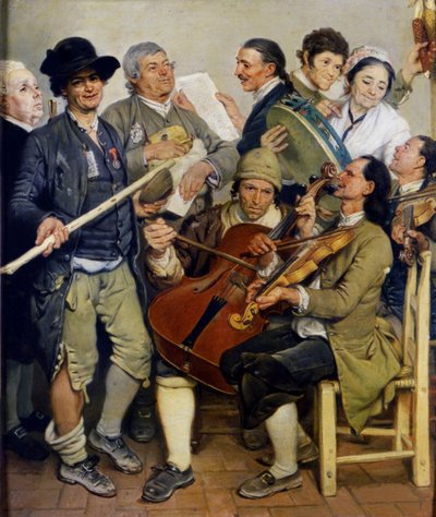 Muzikanten La Scartocciata, ca. 1778 door Johann Zoffani