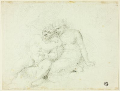 Zittende Man bij Vrouw door Johann Zoffany