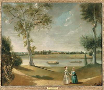 De Juffrouwen Garrick aan de Theems bij Hampton, 1762 door Johan Joseph Zoffany