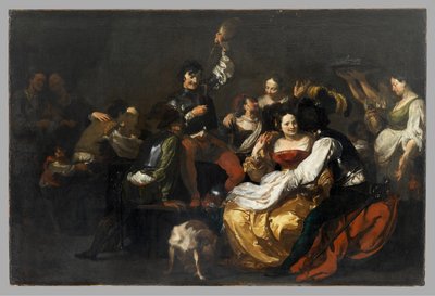 Revelry met soldaten en prostituees door Johann after Liss or Lis or von Lys