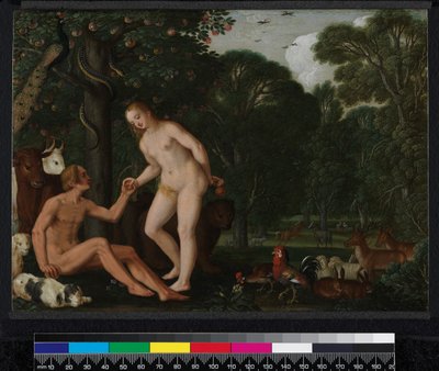 Adam en Eva in het Paradijs, 1629 door Johann or Hans Konig
