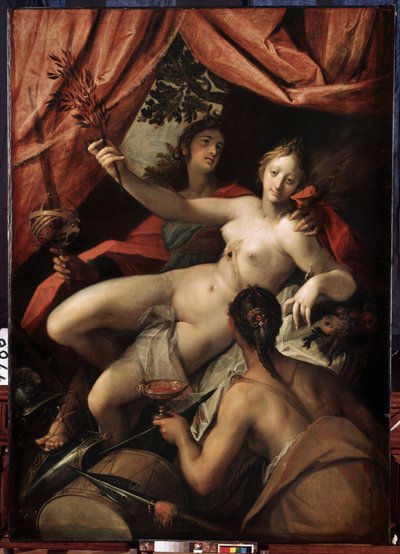 Allegorie van vrede, kunst en overvloed door Johann or Hans von Aachen