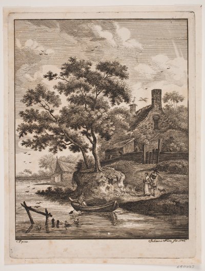 Rivierlandschap door Johanna Fosie