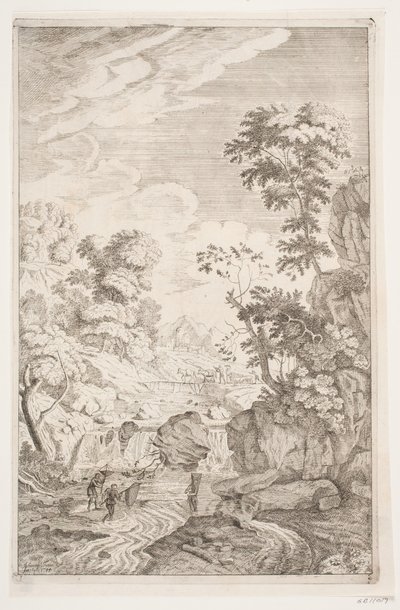 Rotsachtig landschap met waterval door Johanna Fosie