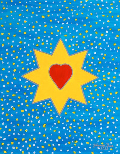 De ster van edele, zorgzame liefde - Beeld zonder citaat door Johanna Thier