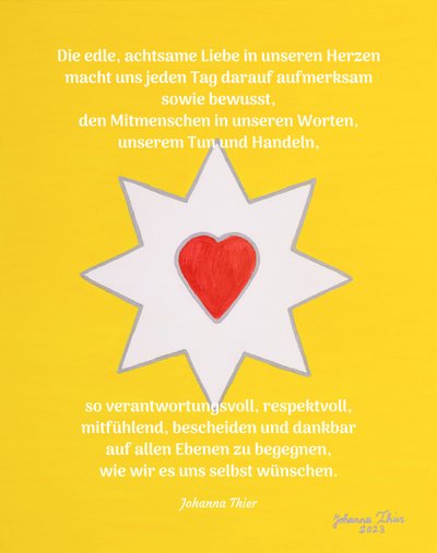 De vreugdebrengende hartliefde-ster - Versie 1 door Johanna Thier