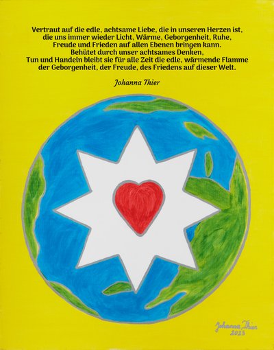 De edele vlam van de liefde voor deze wereld door Johanna Thier
