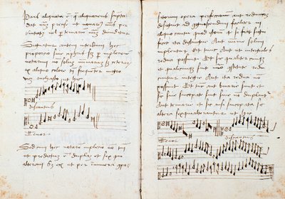 Pagina uit een muziektheorieboek van Johannes Tinctoris door Johannes (c.1435 1511) Tinctoris