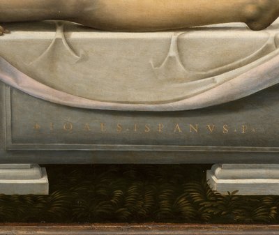 Rouw, (detail) door Johannes (fl.16th century) Hispanus