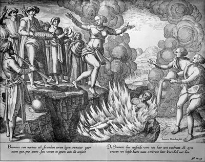 Sati door Johannes Baptista van the Younger Doetechum