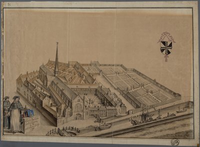 Predikherenklooster in Brugge door Johannes Beerblock