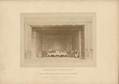 Passiespel van Ober-Ammergau - Christus houdt het laatste avondmaal met zijn discipelen door Johannes Bernhard