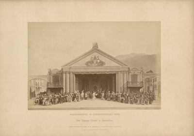 Passiespel van Ober-Ammergau - De intocht van Christus in Jeruzalem door Johannes Bernhard