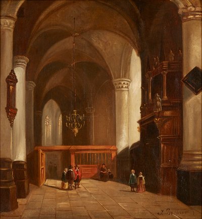 Kerkinterieur door Johannes Bosboom