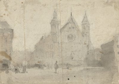 Gezicht op de Ridderzaal aan het Binnenhof door Johannes Bosboom