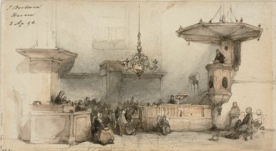 Interieur van een kerk door Johannes Bosboom