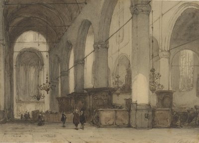 Kerkinterieur door Johannes Bosboom