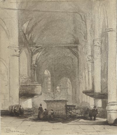 Kerkinterieur door Johannes Bosboom