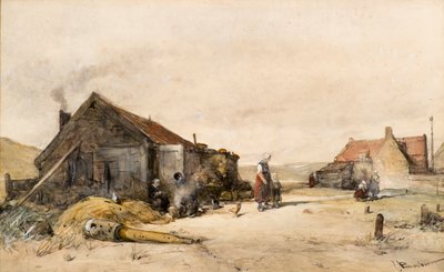 Oude huizen door Johannes Bosboom