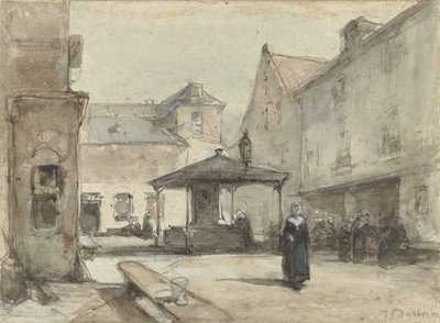 Stadspleintje door Johannes Bosboom